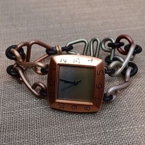 Patina Metalwear Copper Wrist Watch Small Size 6" Wrist
